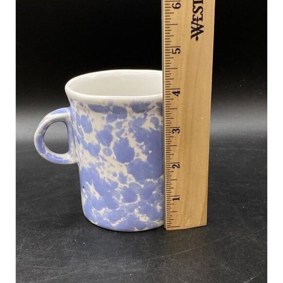 Vermont Bennington Potters Morning Glory Baby Blue Coffee 4” Mug - Picture 6 of 7